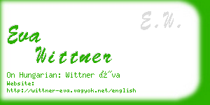 eva wittner business card